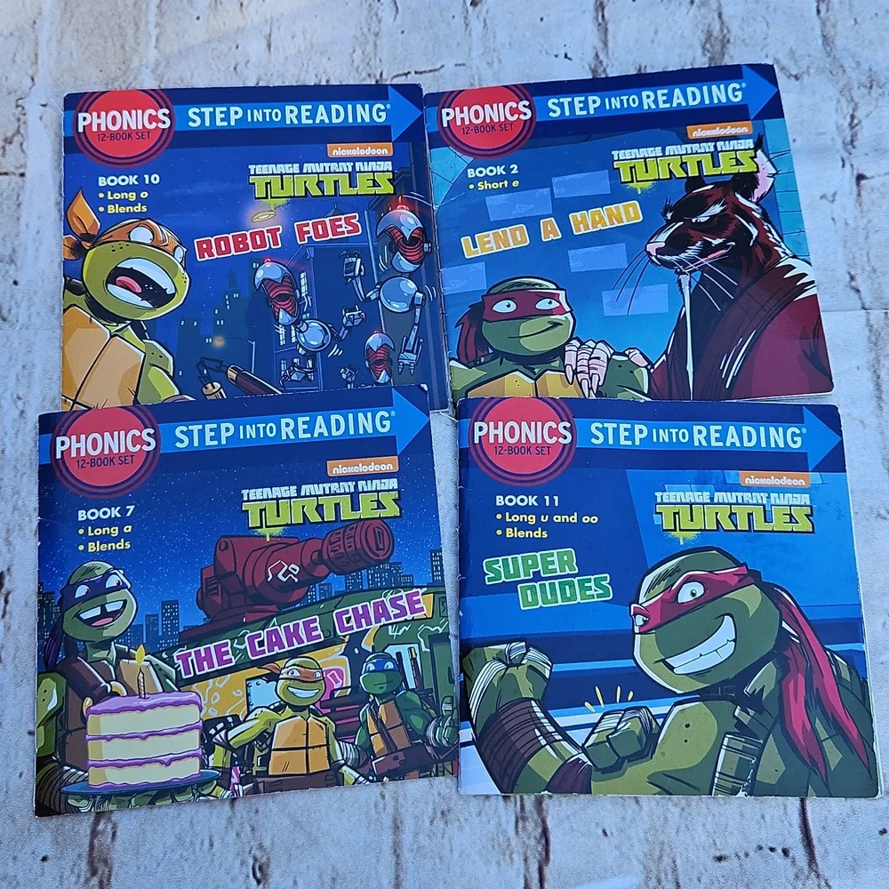 Phonics Step Into Ready Teenage Mutant‎ Ninga & Paw Patrol Lot Of 14
